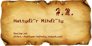 Hattyár Mihály névjegykártya